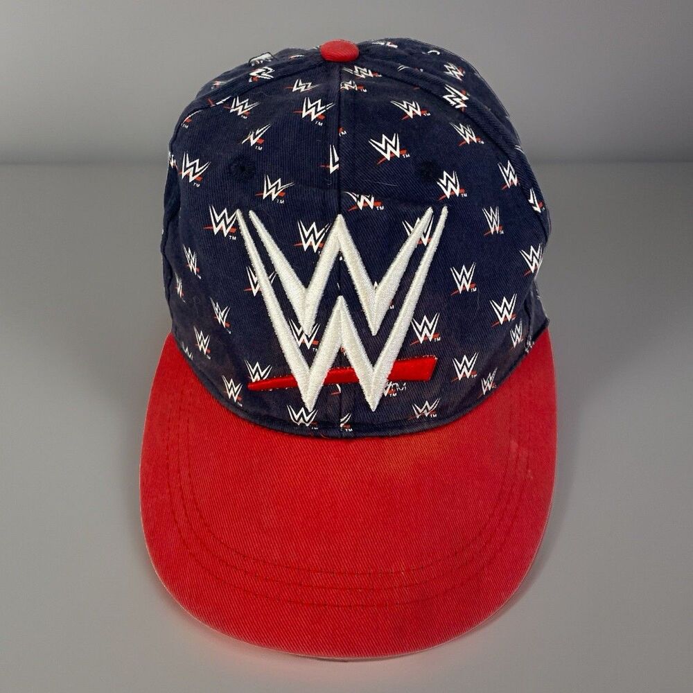 WWE 2014 Snapback Hat  All Over Logo Graphic Underbrim Mysterio, Cena, Bryan